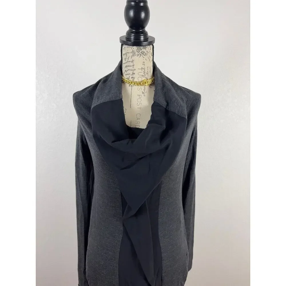 B45 BRUNELLO CUCINELLI Draped Wool Sweater Dress Womens 2 Old Money Minimalist - Picture 2 of 8